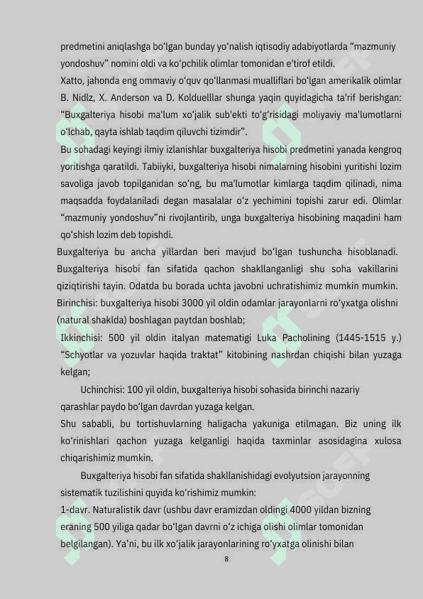 QOSHMA KORXONALARDA BUXGALTERIYA HISOBINI TASHKIL ETISH. 8