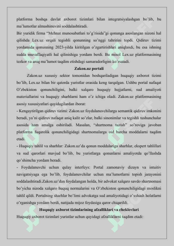 Yuristlarda qo‘llaniladigan dasturiy ta’minot va ularning ishlash texnologiyasi 25 6