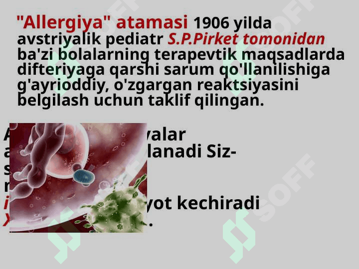 Pollinozlar tasnifi , klinikasi xususiyatlari 7