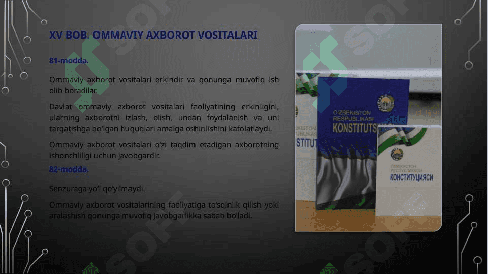 O’zbekiston Respublikasida ommaviy axborot vositalarining faoliyati 4