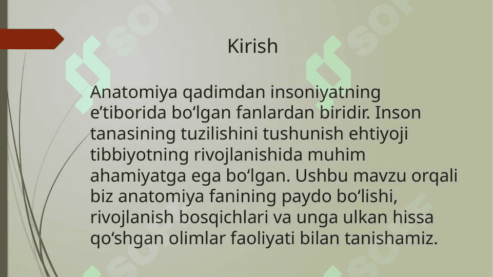 Anatomiyaning rivojlanish tarixi 2