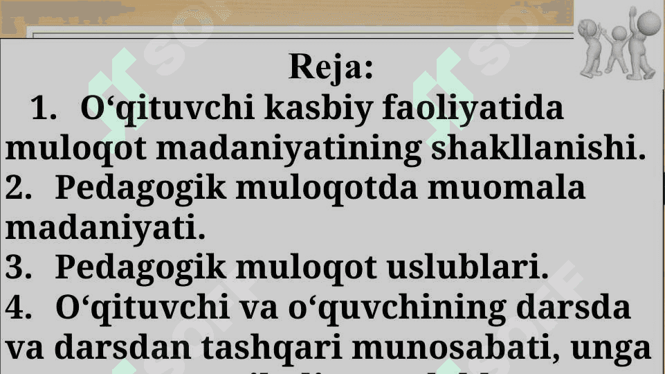 O’qituvchi faoliyatida muloqot madaniyati va psixologiyasi 2