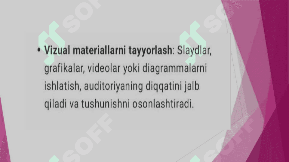 Taqdimot tayyorlash va taqdim etish  usul va vositalari 4
