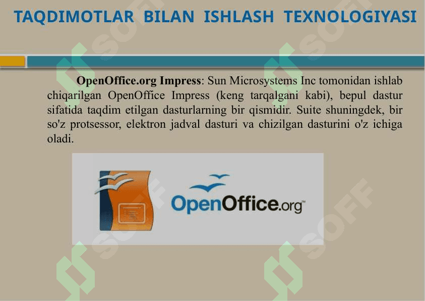 TAQDIMOTLAR  BILAN  ISHLASH  TEXNOLOGIYASI 4