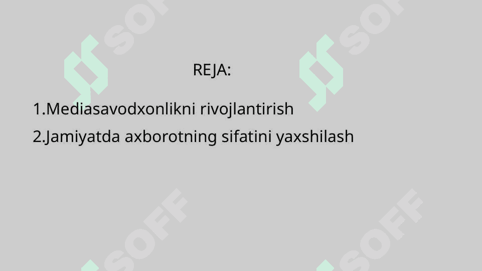 Mediasavodxonlikni  rivojlantirish yòllari 2