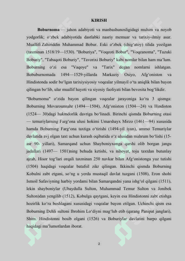 Z.M.Boburning “Boburnoma” asaridagi tarixiy geografik joy nomlari va ularning ilmiy ahamiyati 2
