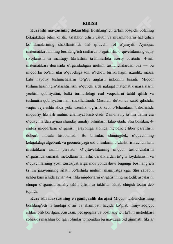 4-sinfda miqdorlarni o‘rganish kurs ishi 3