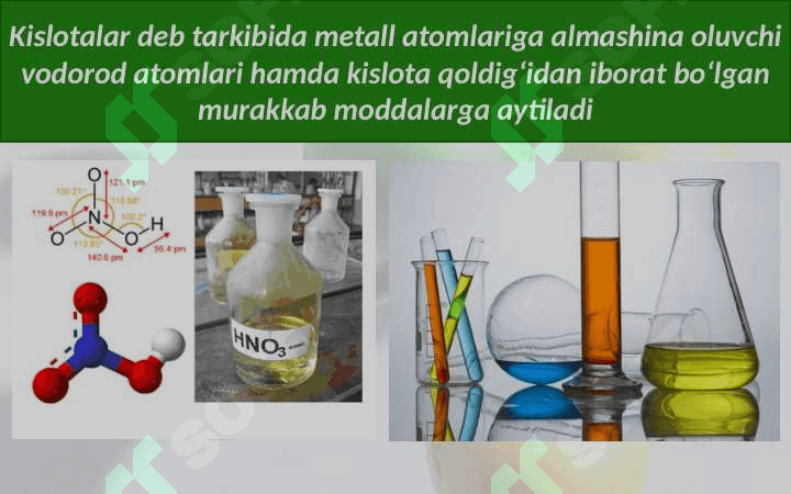 Kislotalar tarkibi, tuzilishi va nomlanishi 3