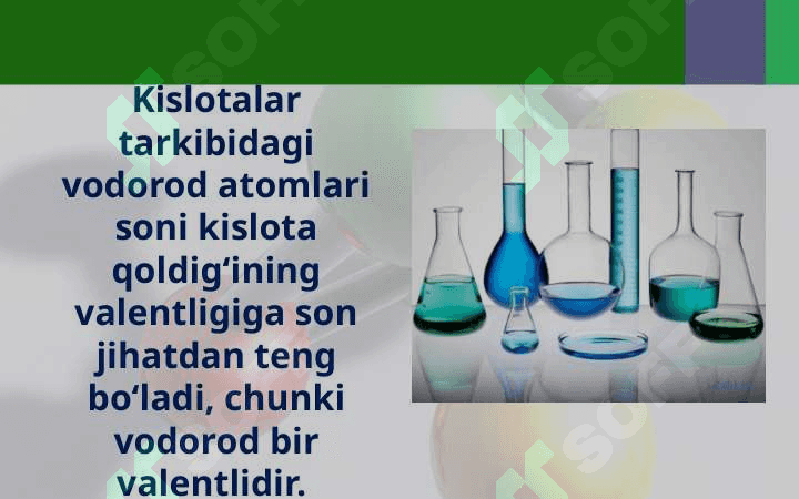 Kislotalar tarkibi, tuzilishi va nomlanishi 4