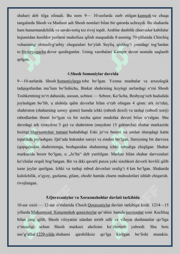 TOSHKENT MULKLARI TARIXIY GEOGRAFIYASI 7