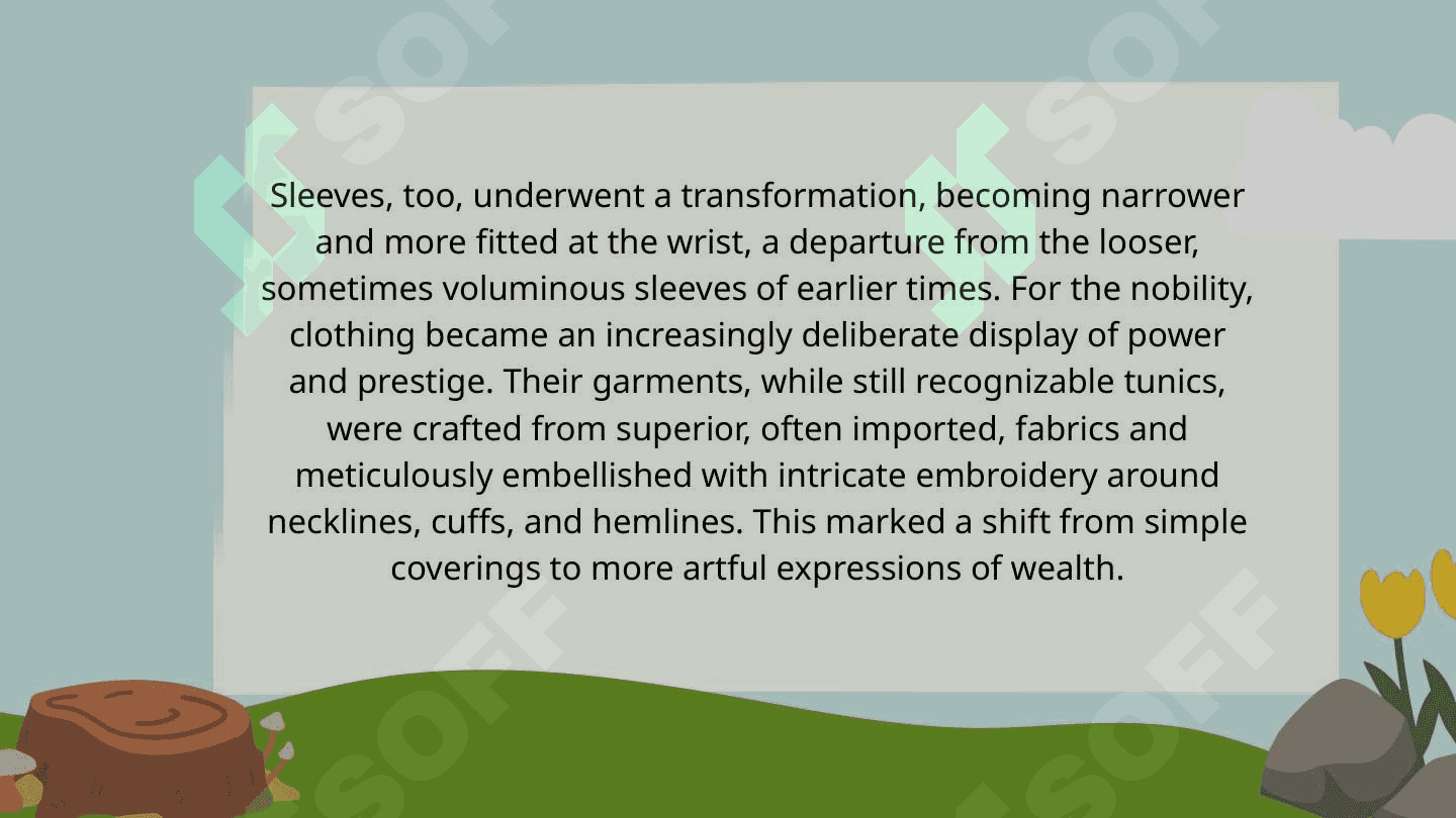 Middle english is a period of  a Great Change. Fashion, meal and social life 8