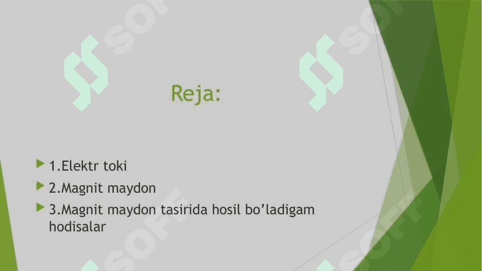 Uyurmali elektr maydoni.Siljish toki.Elektron magnit maydonining qollanilishi 2