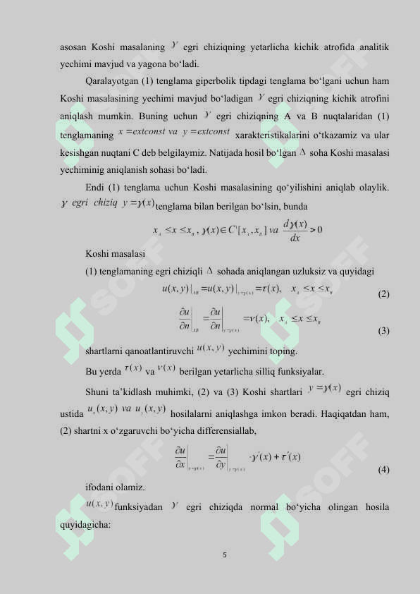 CHIZIQLI GIPERBOLIK TENGLAMA UCHUN KOSHI VA GURSA MASALALARI. KETMA-KET YAQINLASHISH USULI.docx 4