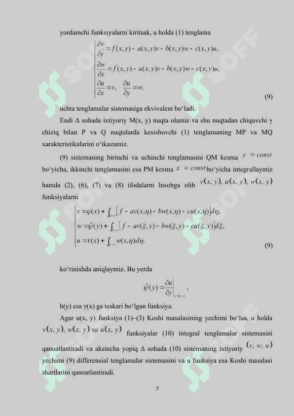 CHIZIQLI GIPERBOLIK TENGLAMA UCHUN KOSHI VA GURSA MASALALARI. KETMA-KET YAQINLASHISH USULI.docx 6