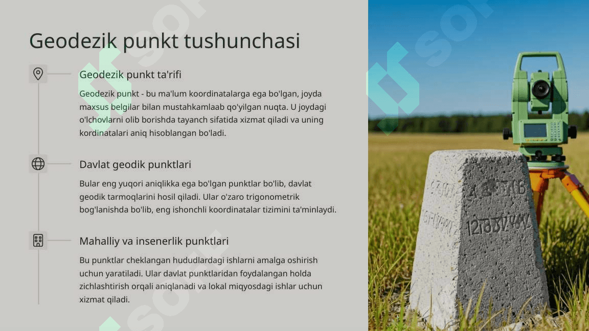 Planli Tayanch Punktlarini To'g'ri Kesishmalar Usulida Zichlashtirish 3