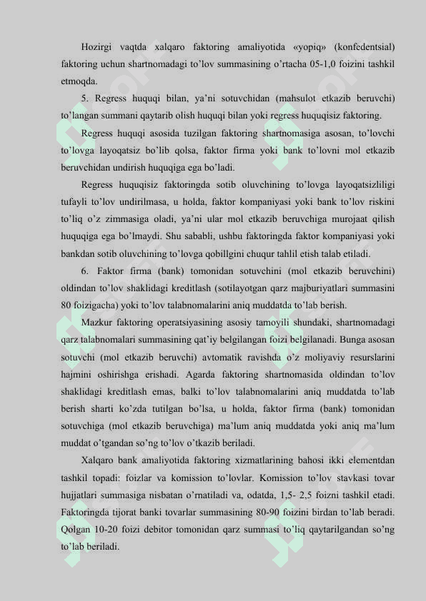 Tijorat banklarining faktoring operatsiyalari 8