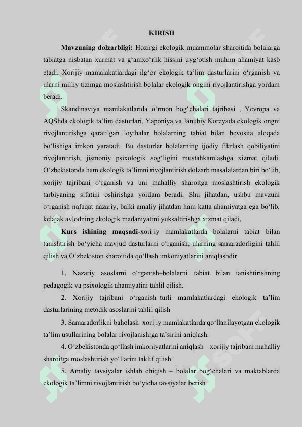 Turli yosh guruh bolalarida ekologik tarbiya berishga oid mashg‘ulotlarni tashkil etish texnologiyasi. 3