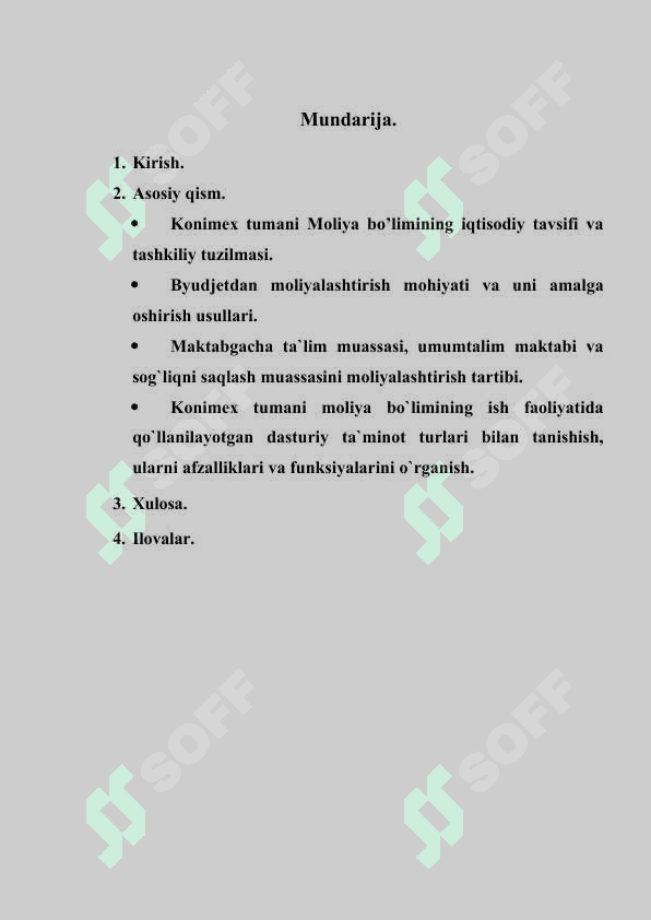Amaliyot hisoboti. Iqtisodiyot va Moliya bo`limi 2