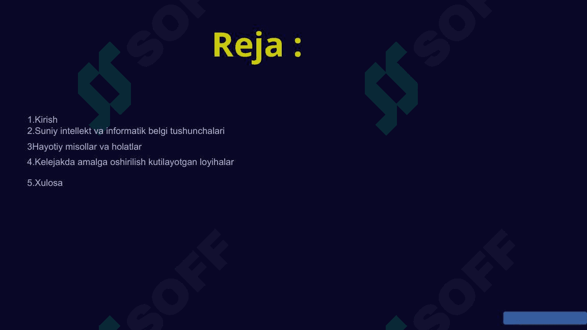Sun’iy intellekt usullari yordamida ma’lumotlarning informatik belgilarini ajratib olish algoritmini ishlab chiqish - bank tizimidagi xavfsizlik tahlili. t.ppt 2