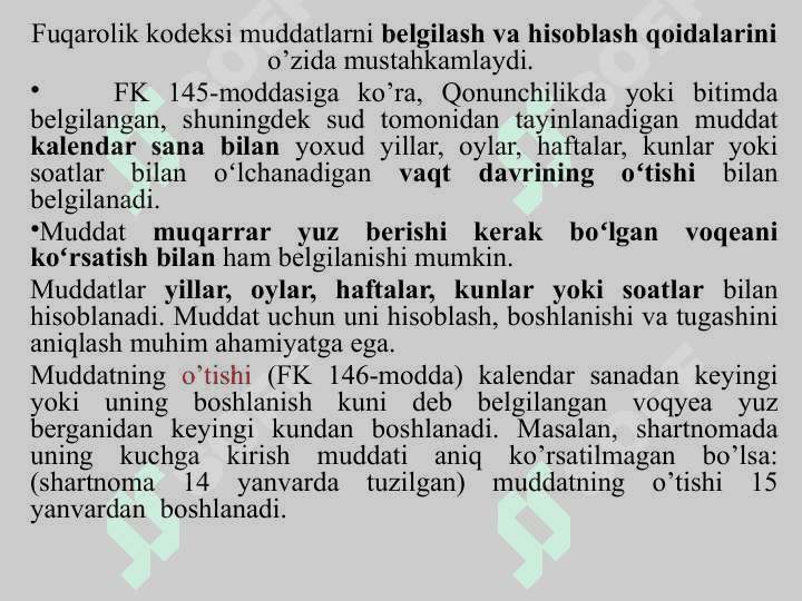 Fuqarolik huquqida muddatlar va da'vo muddati.pptx 3