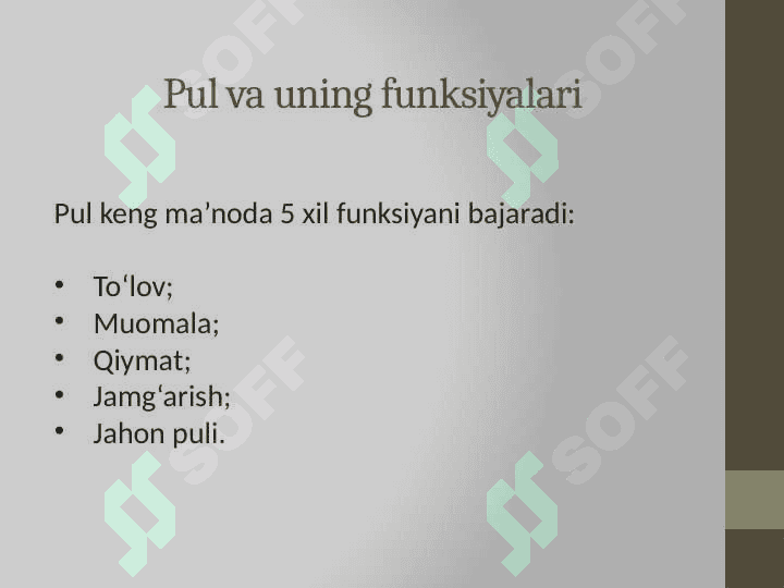 PUL VA INFLATSIYA 4