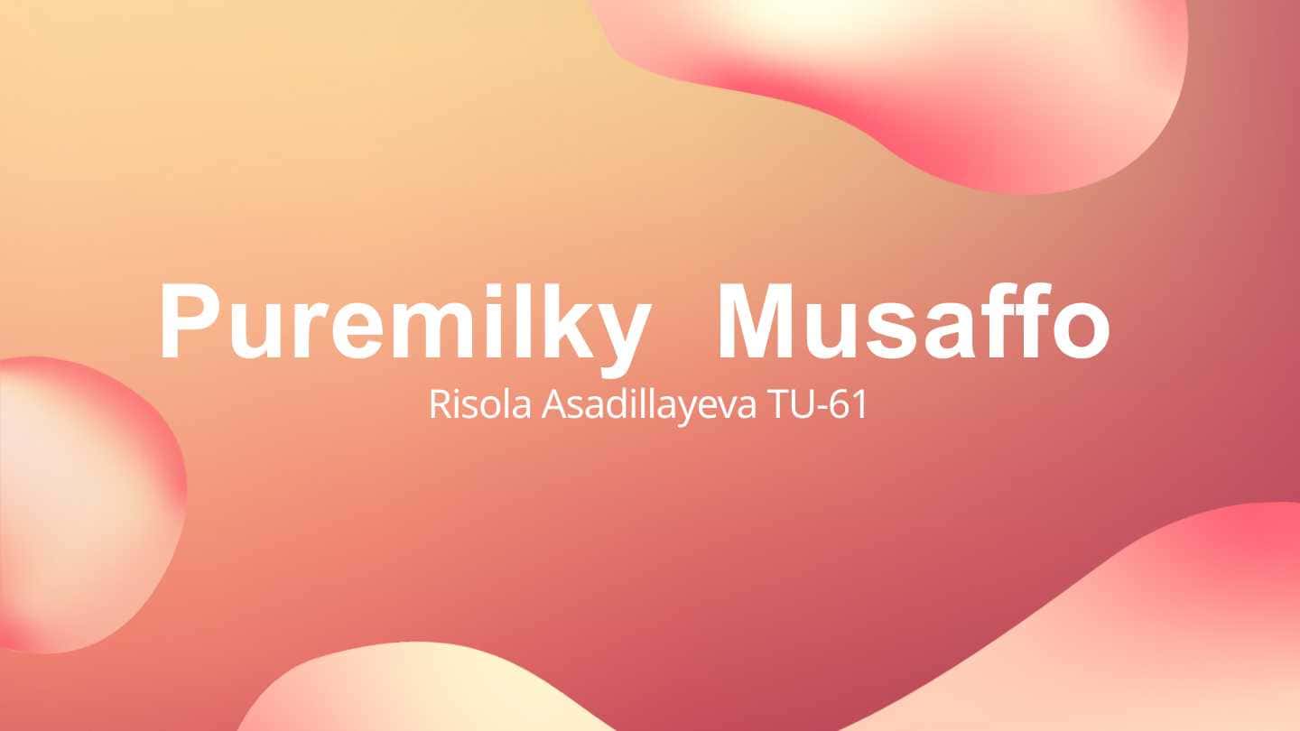 Puremilky  Musaffo brendi