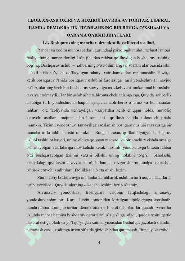 AVTORITAR, QARAM, DEMOKRATIK VA LIBERAL IRODA SAMARADORLIGINING SHARTLARI..docx 4