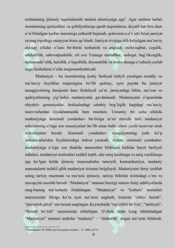 ZAMONAVIY IJTIMOIY HAYOTNING OBYEKTIV TENDENSIYALARI VA KO’PLAB XALQLARNING MA’NAVIY-MADANIY HAYOTDAGI SUBYEKTIV INTILISHLARI O’RTASIDA ZIDDIYAT MAVJUDLIGI..docx 6