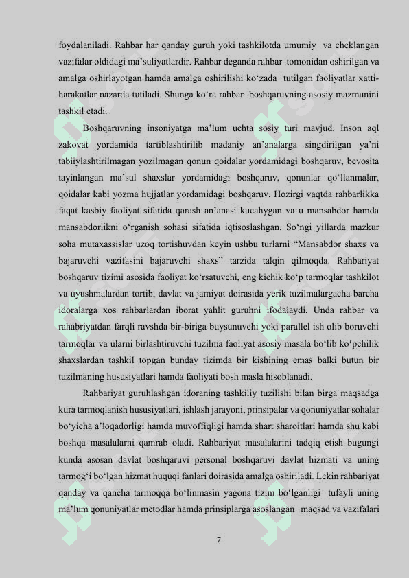 MUDIRA TASHKILOTCHI, MA’MURIYATCHI VA YUQORI MALAKALI PEDAGOG VA UNGA QO‘YILGAN TALABLAR..docx 6