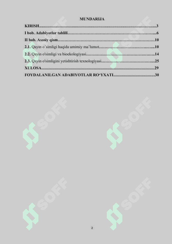 QAYIN O’SIMLIGINING BIOEKOLOGIYASI VA YETISHTIRISH TEXNOLOGIYASI.docx 2