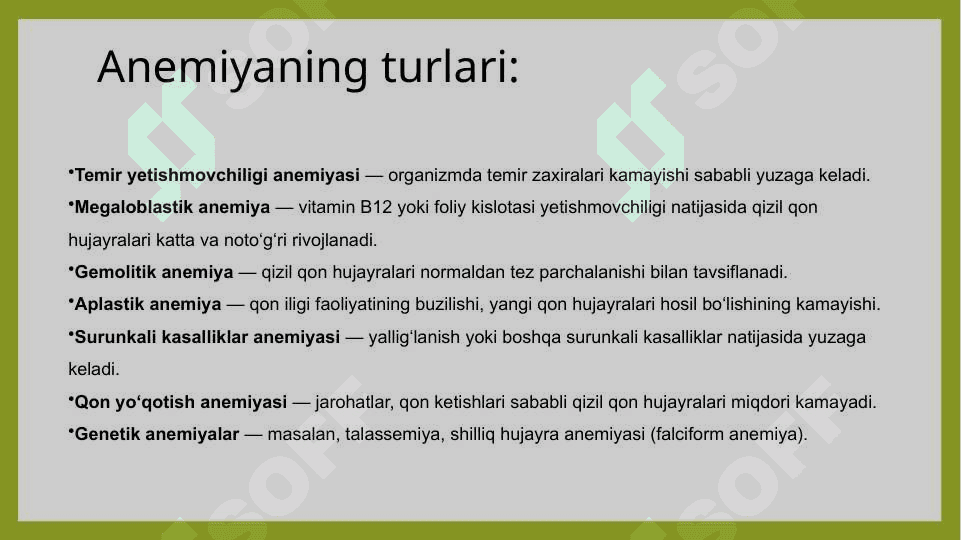 Anemiya sindromini ratsional davolashga klinik-farmakologik yondashuv 5