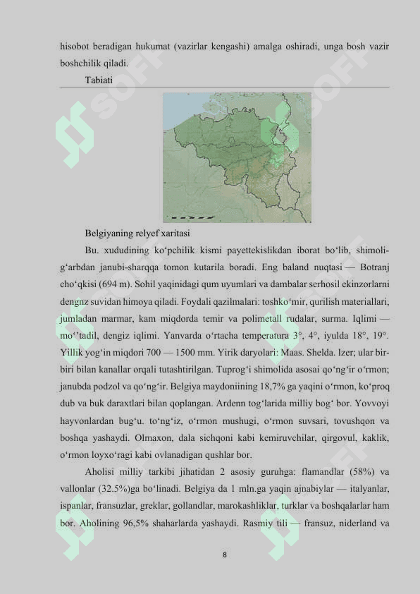 BELGIYA DAVLATI TURIZMINING RIVOJLANISH XUSUSIYATLARI. 8