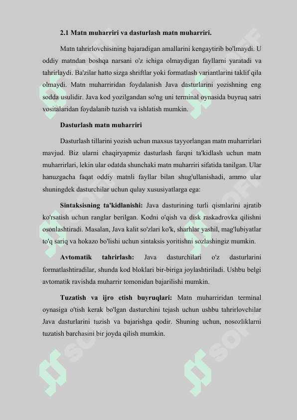 Integratsiyalashgan dasturlash muhitlari (IDE) 7
