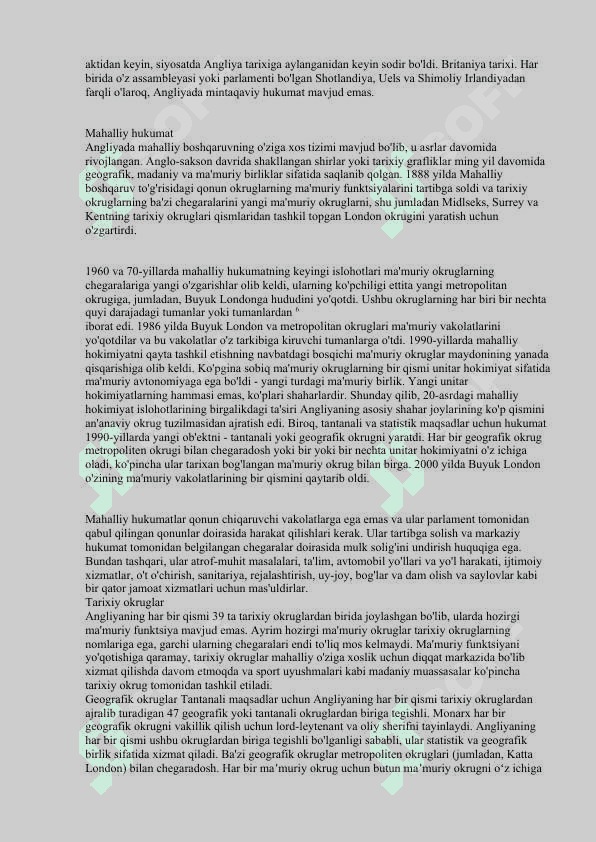 XVIII asrning birinchi yarmida Angliyaning 8