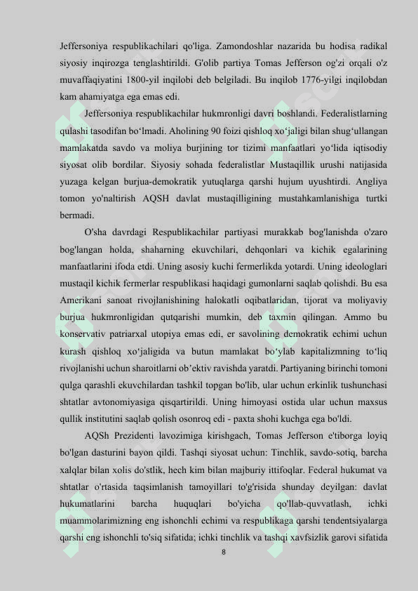 AMERIKA QO’SHMA SHTATLARIDA 19 ASR BIRINCHI YARMIDA KAPITALIZM TARAQQIYOTI 7
