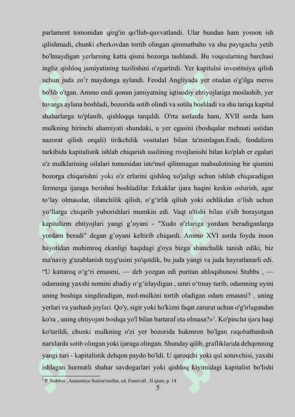 ANGLIYADA INQILOBNING IQTISODIY SHART-SHAROITLARI 5