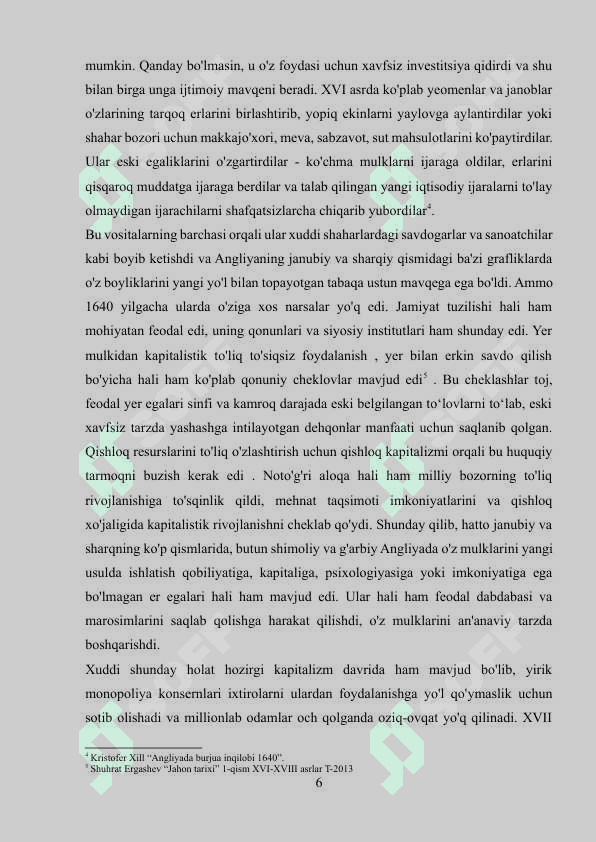 ANGLIYADA INQILOBNING IQTISODIY SHART-SHAROITLARI 6