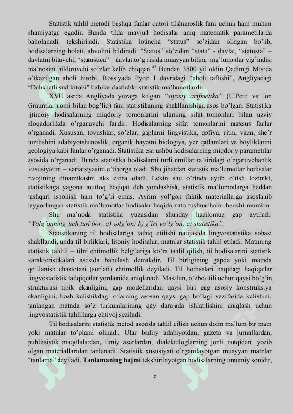 Berilgan matndagi so'zlarning chastotasini aniqlash dasturi 6