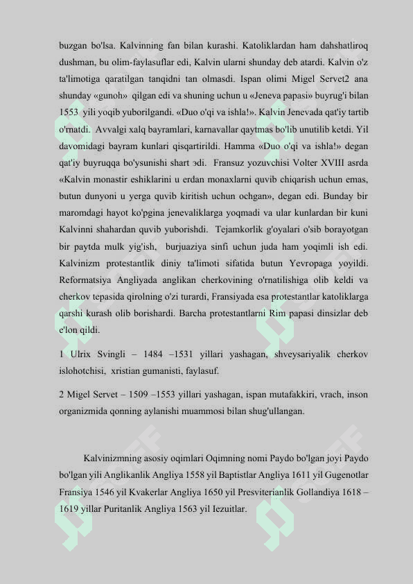 Yevropada reformatsiyaning tarqalishi 7