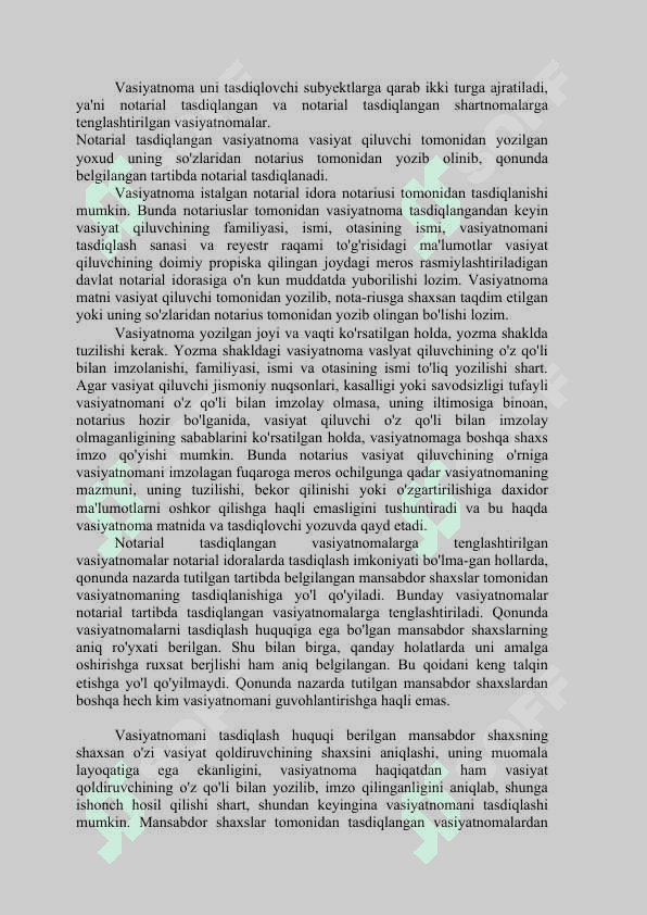 Vasiyat bo’yicha vorislik 4