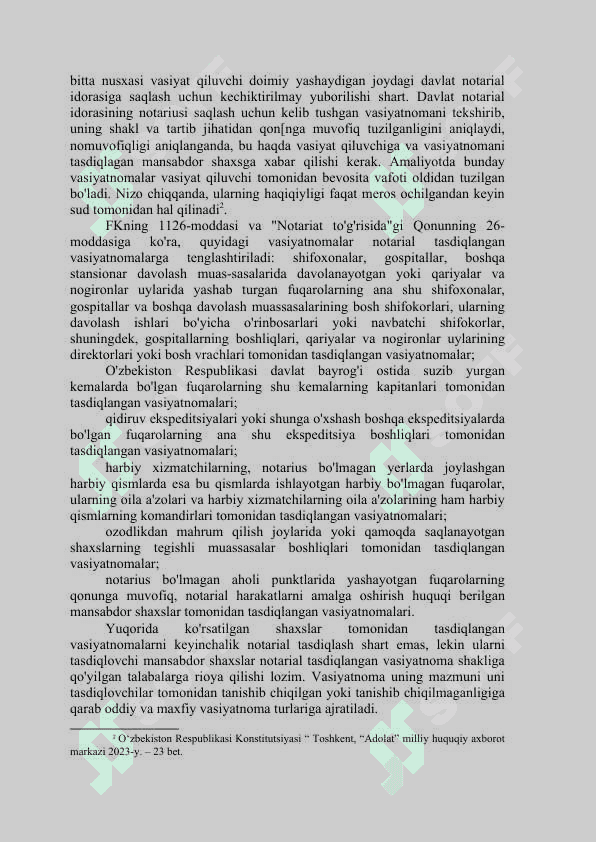 Vasiyat bo’yicha vorislik 5