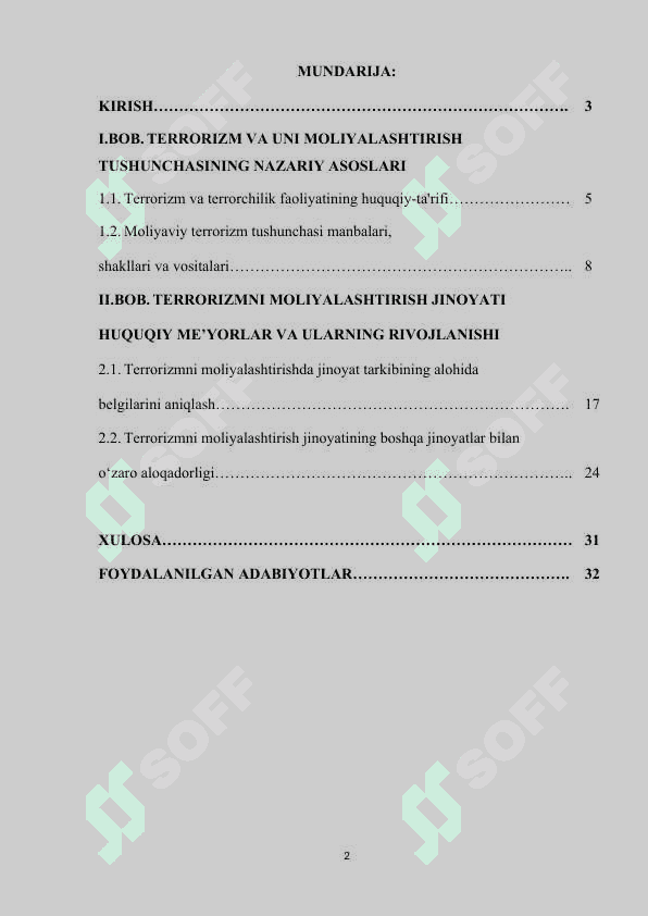 TERORIZMNI MOLIYALASHTIRISH JINOYATNING JINOIY-HUQUQIY TAVSIFI (NAZARIY VA AMALIYOT) 2