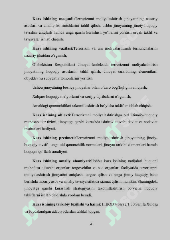 TERORIZMNI MOLIYALASHTIRISH JINOYATNING JINOIY-HUQUQIY TAVSIFI (NAZARIY VA AMALIYOT) 4