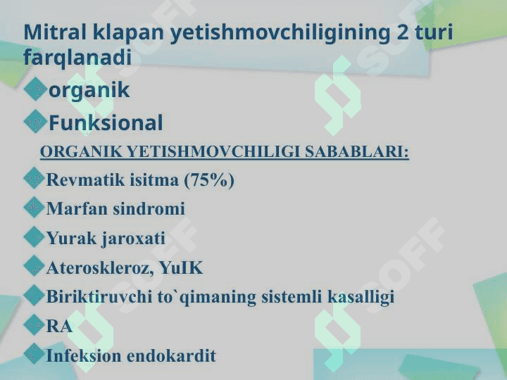 YURAKNING AORTAL NUQSONLARI 8