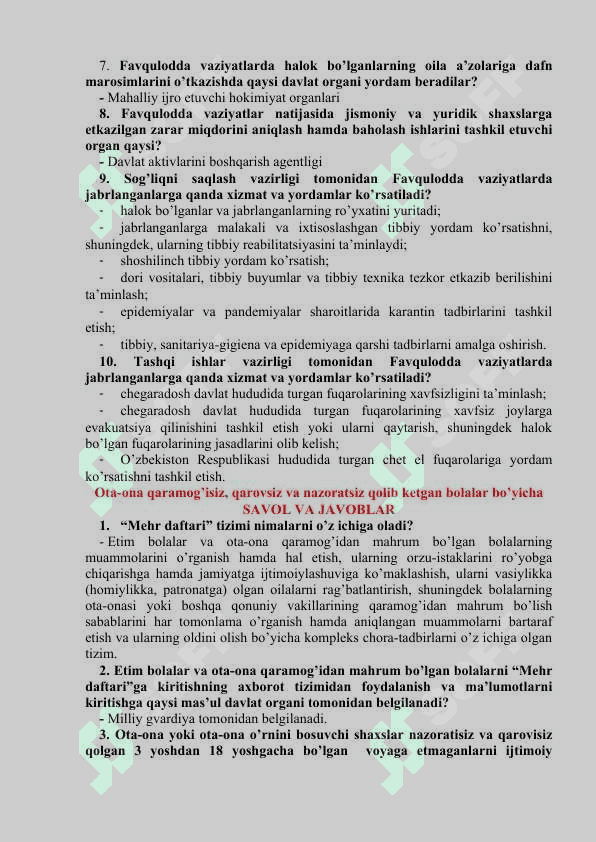 IHMA SAVOL VA JAVOBLAR 3