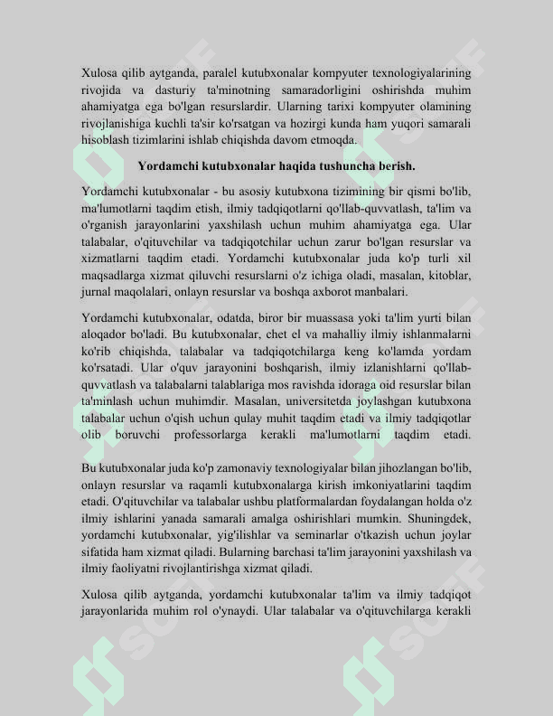 Yordamchi paralel kutubxonalar 4