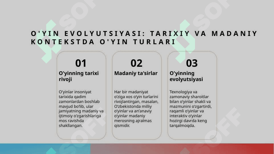 O'yin bola faoliyatining asosiy turi sifatida. O'yinning kelib chiqish tarixi 4