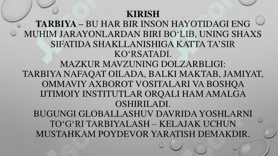 Tarbiya jarayonining mohiyati va mazmuni 3