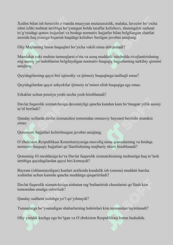 ARGOS SAVOLLARI, MILLIY QONUNCHILIK 4