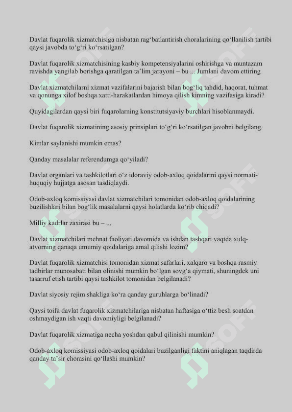 ARGOS SAVOLLARI, MILLIY QONUNCHILIK 7